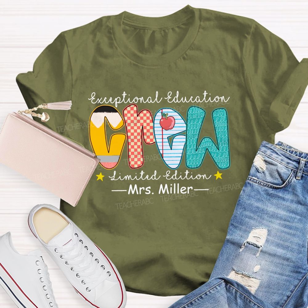 Personalized Name Exceptional Education Crew Limited Edition T-shirt