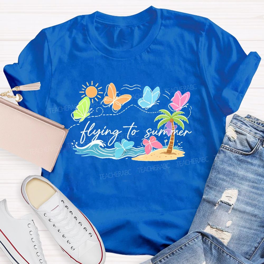 Flying To Summer Teacher T-shirt