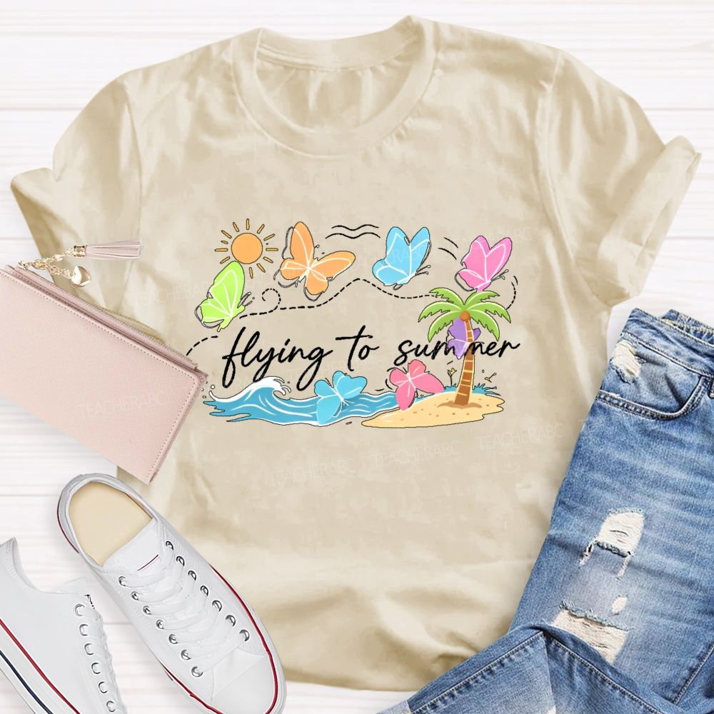 Flying To Summer Teacher T-shirt