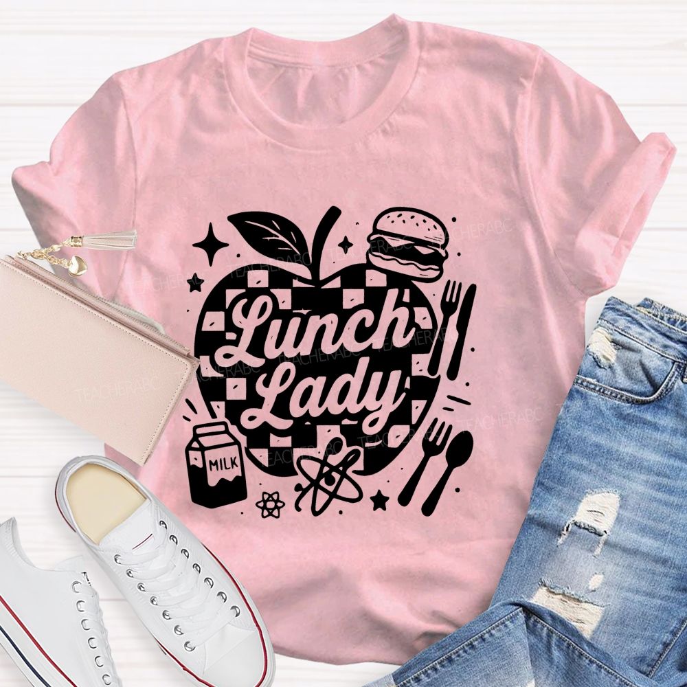 Lunch Lady Apple Teacher T-shirt