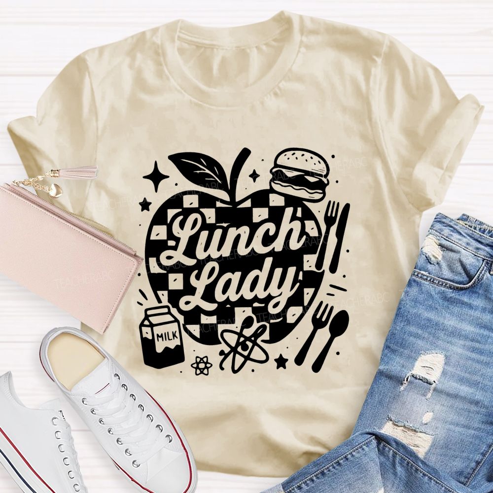 Lunch Lady Apple Teacher T-shirt