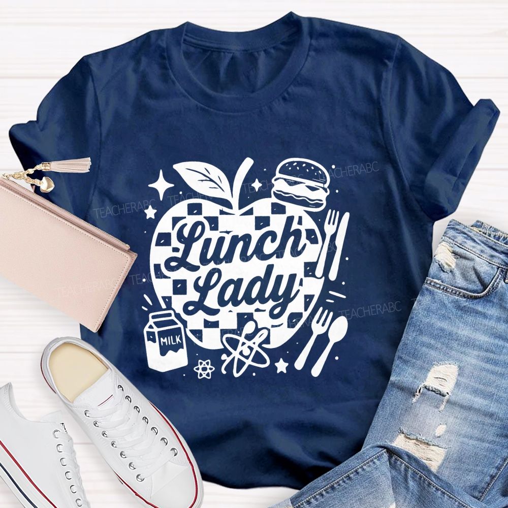 Lunch Lady Apple Teacher T-shirt
