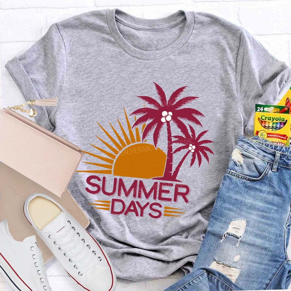 Summer Days Vacation Vibe Teacher T-shirt