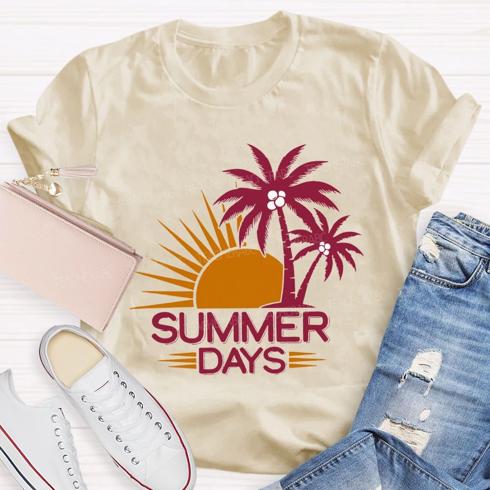 Summer Days Vacation Vibe Teacher T-shirt