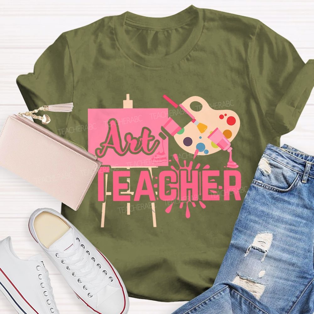 Art Teacher And Dyeing Plate Teacher T-shirt
