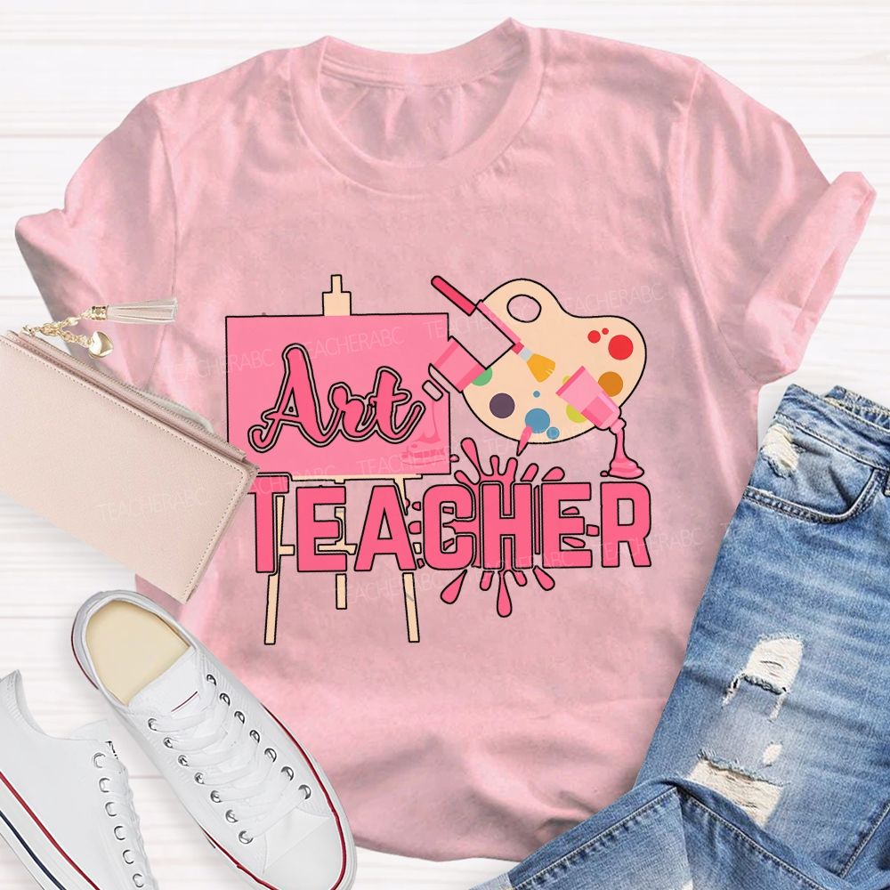 Art Teacher And Dyeing Plate Teacher T-shirt