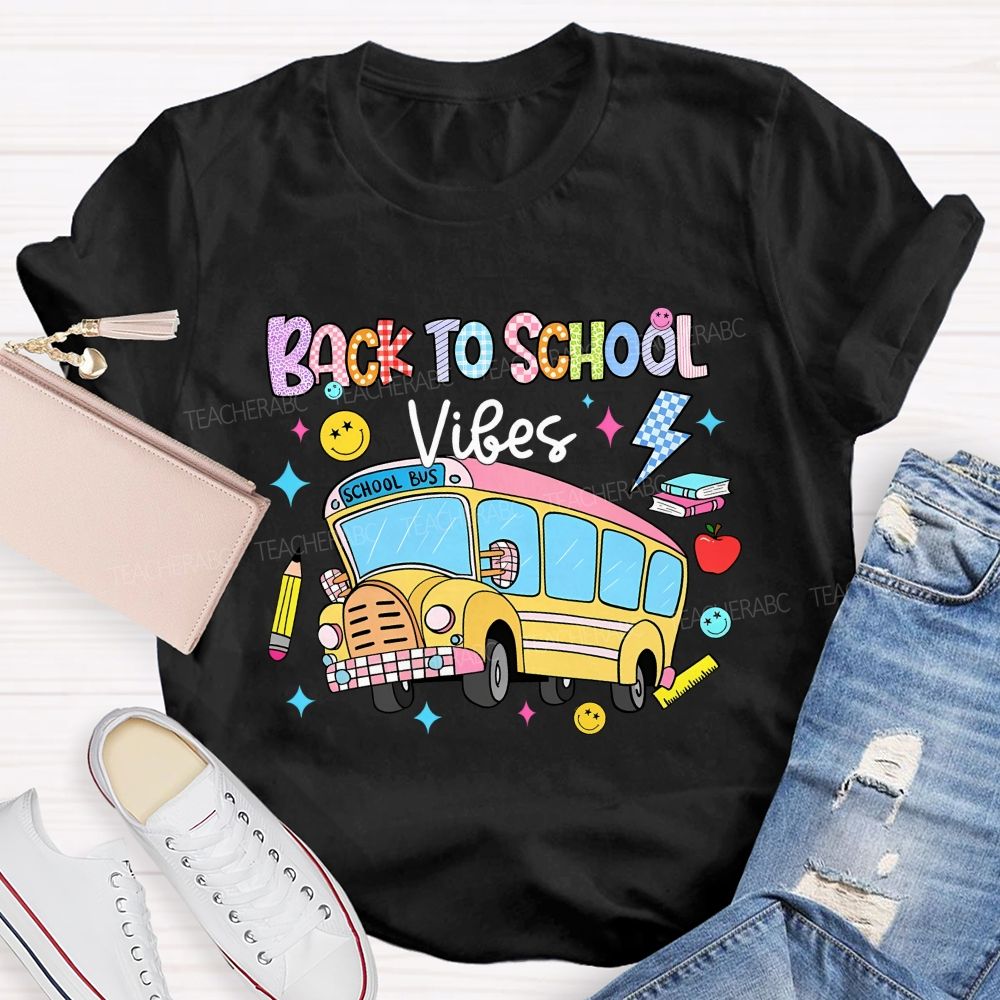 Back To School Vibes School Bus T-shirt
