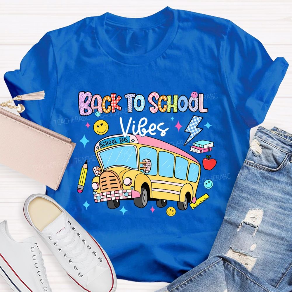Back To School Vibes School Bus T-shirt