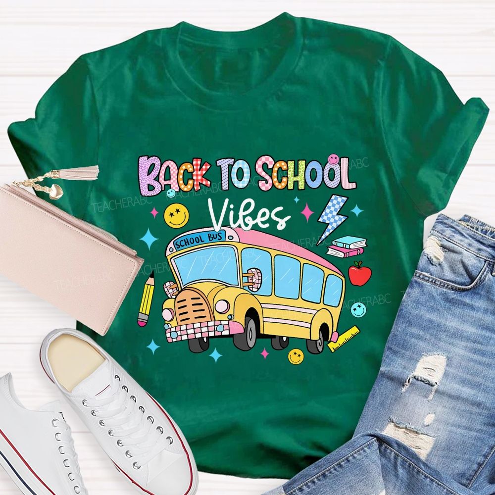 Back To School Vibes School Bus T-shirt