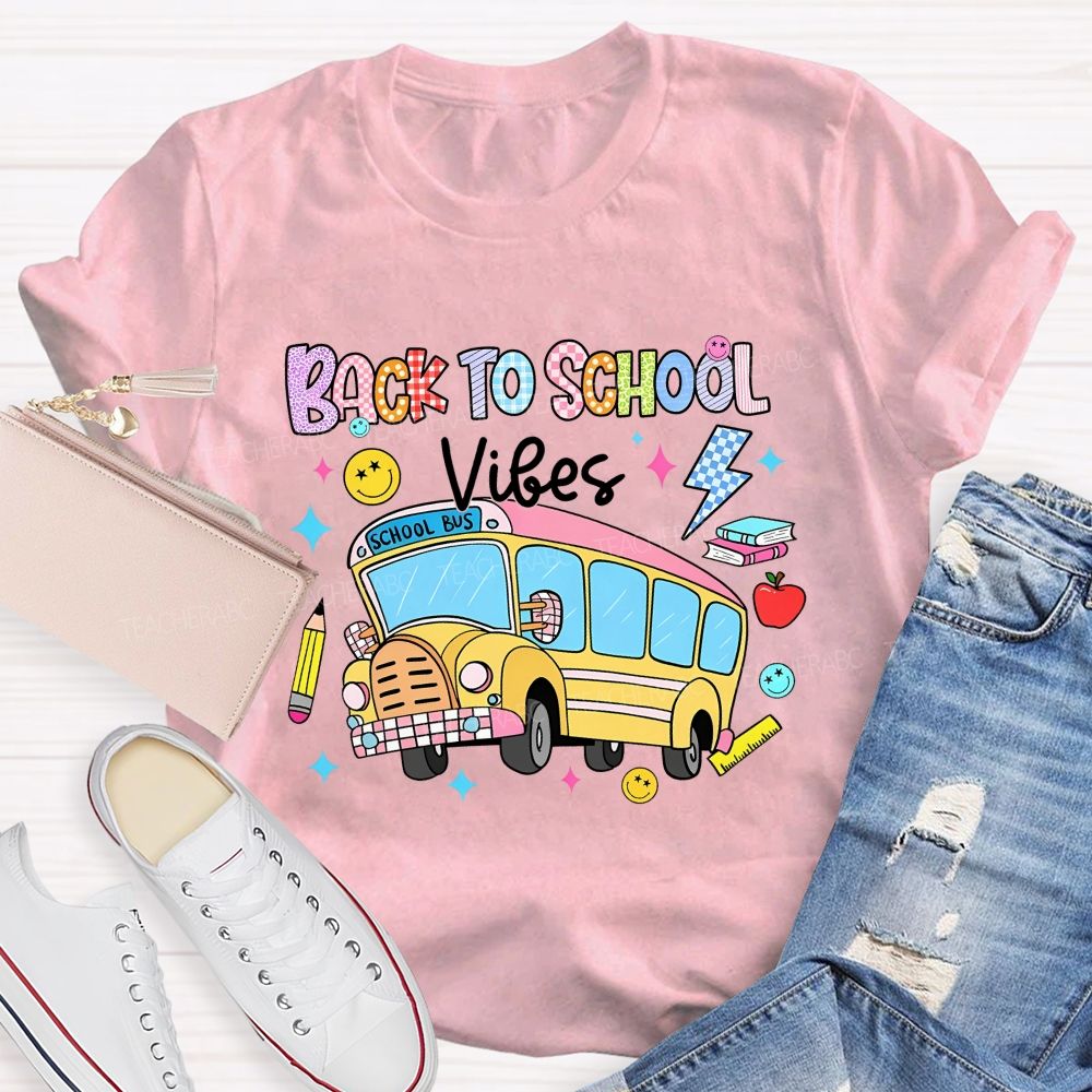Back To School Vibes School Bus T-shirt