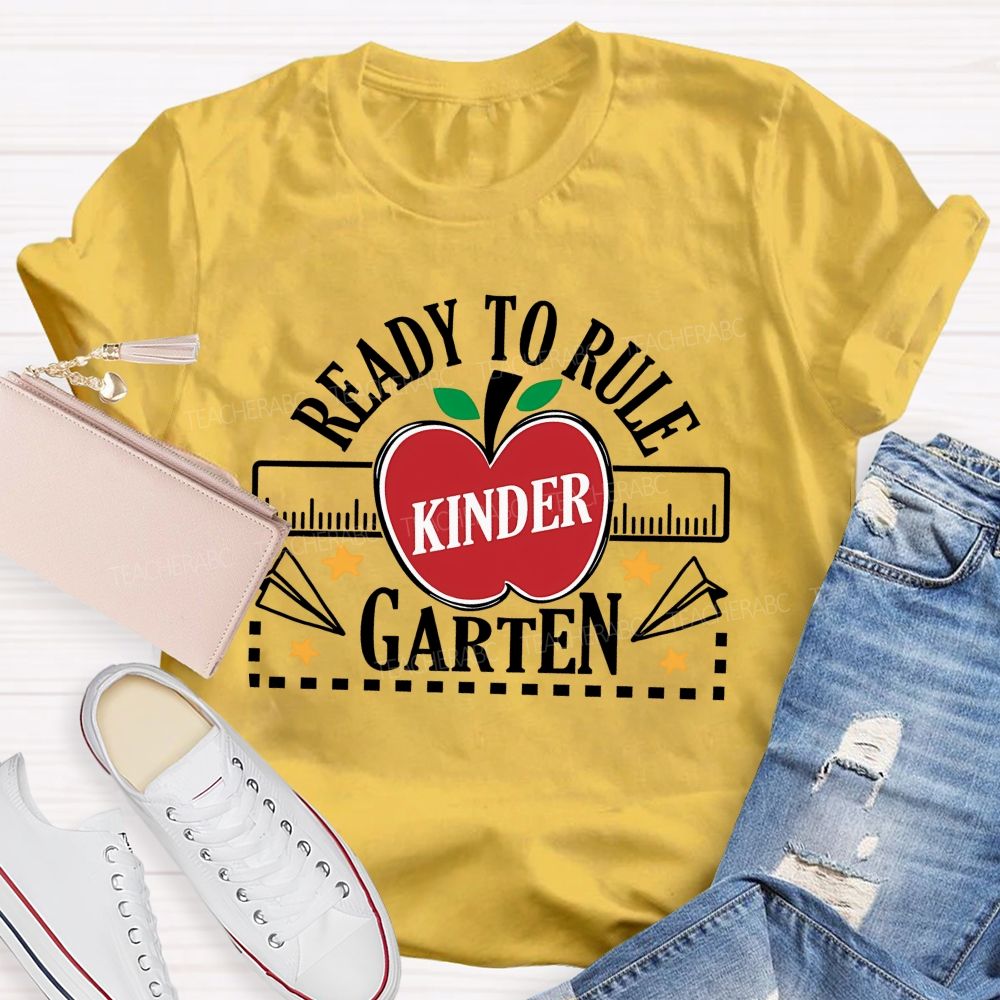 Personalized Grade Ready To Rule Teacher T-shirt