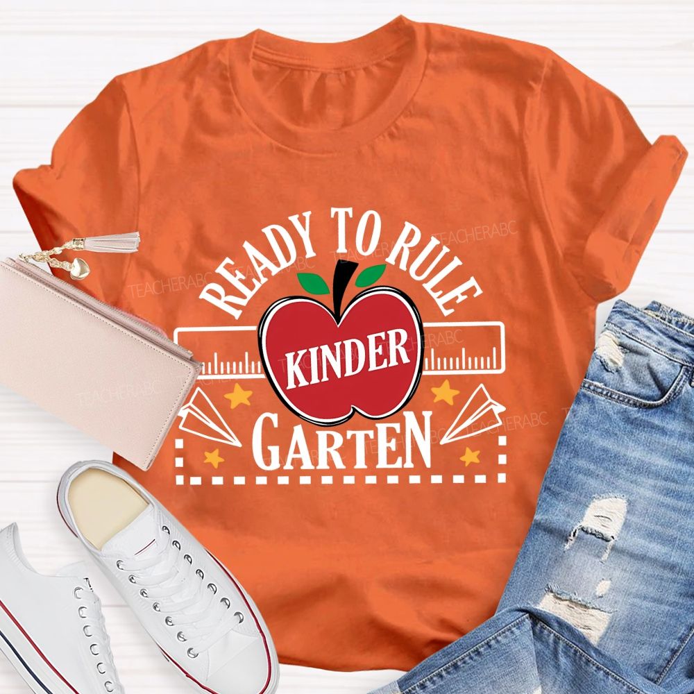 Personalized Grade Ready To Rule Teacher T-shirt