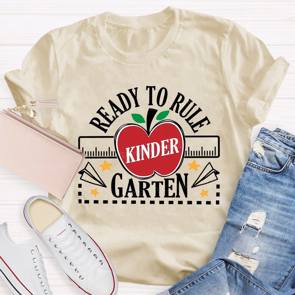 Personalized Grade Ready To Rule Teacher T-shirt