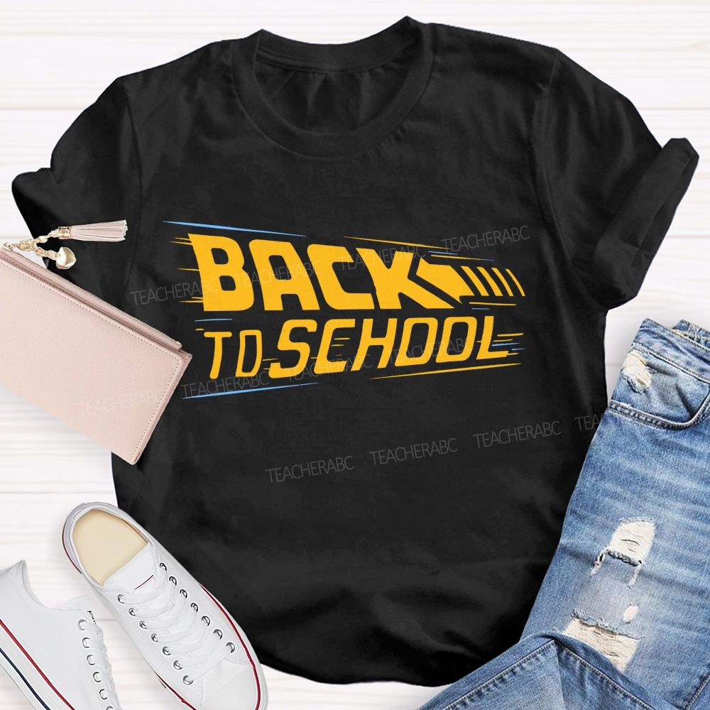 Back To School Letters Graphics Teacher T-shirt
