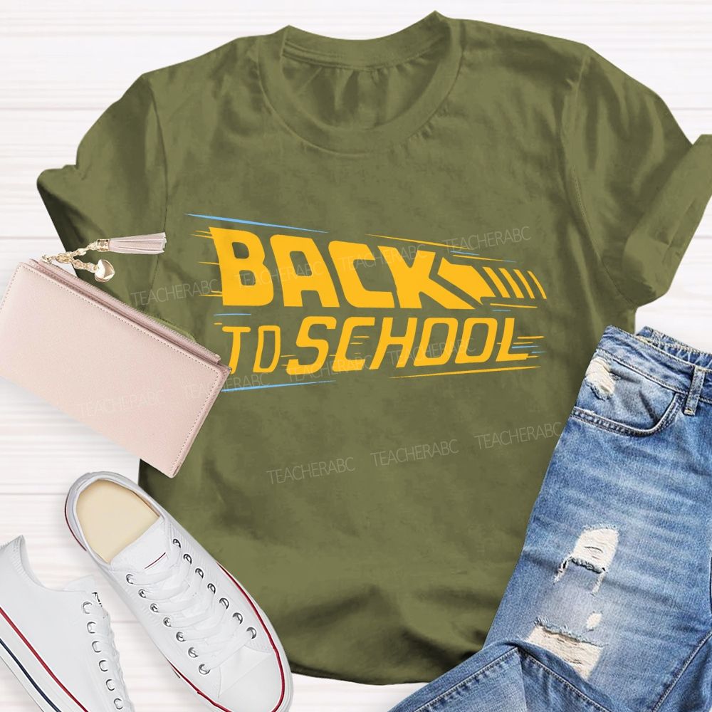 Back To School Letters Graphics Teacher T-shirt