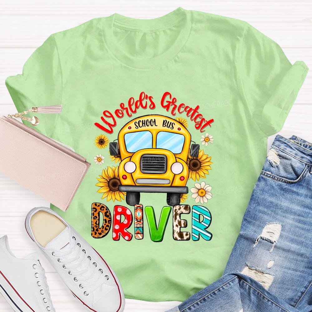 World'S Greatest School Bus Driver Teacher T-shirt