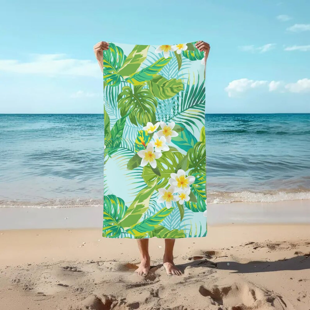 Sunshine Vibes Green Pant Beach Towel