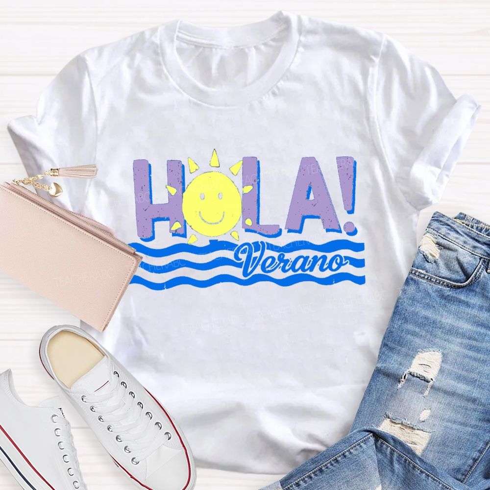 Hola Verano Sunshine Teacher T-shirt