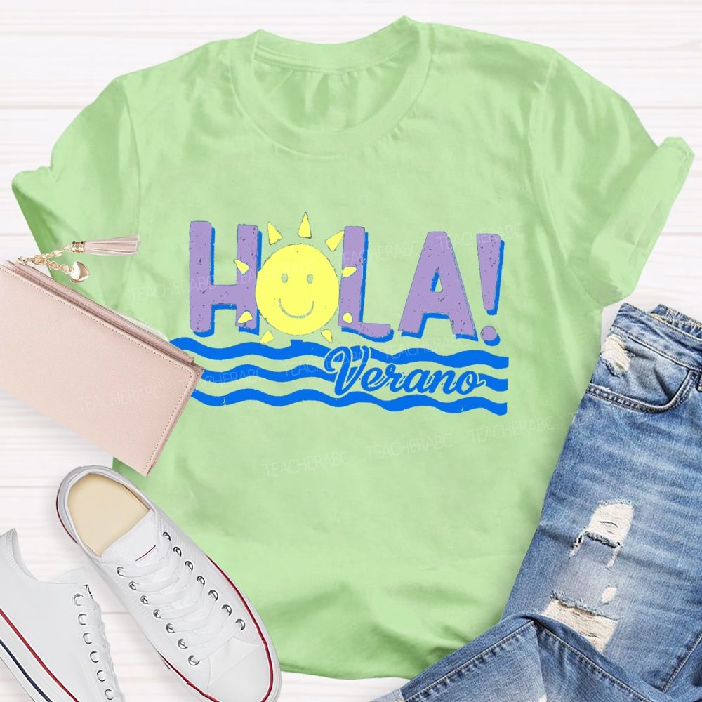Hola Verano Sunshine Teacher T-shirt