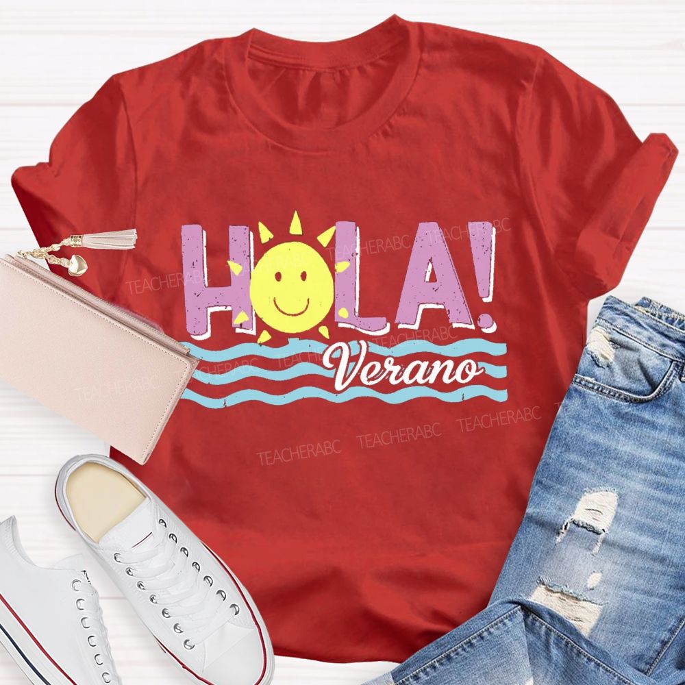 Hola Verano Sunshine Teacher T-shirt