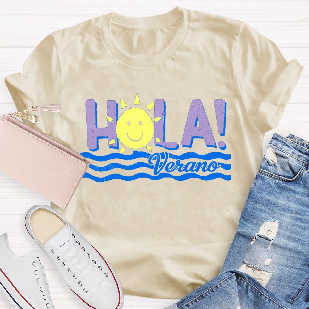 Hola Verano Sunshine Teacher T-shirt
