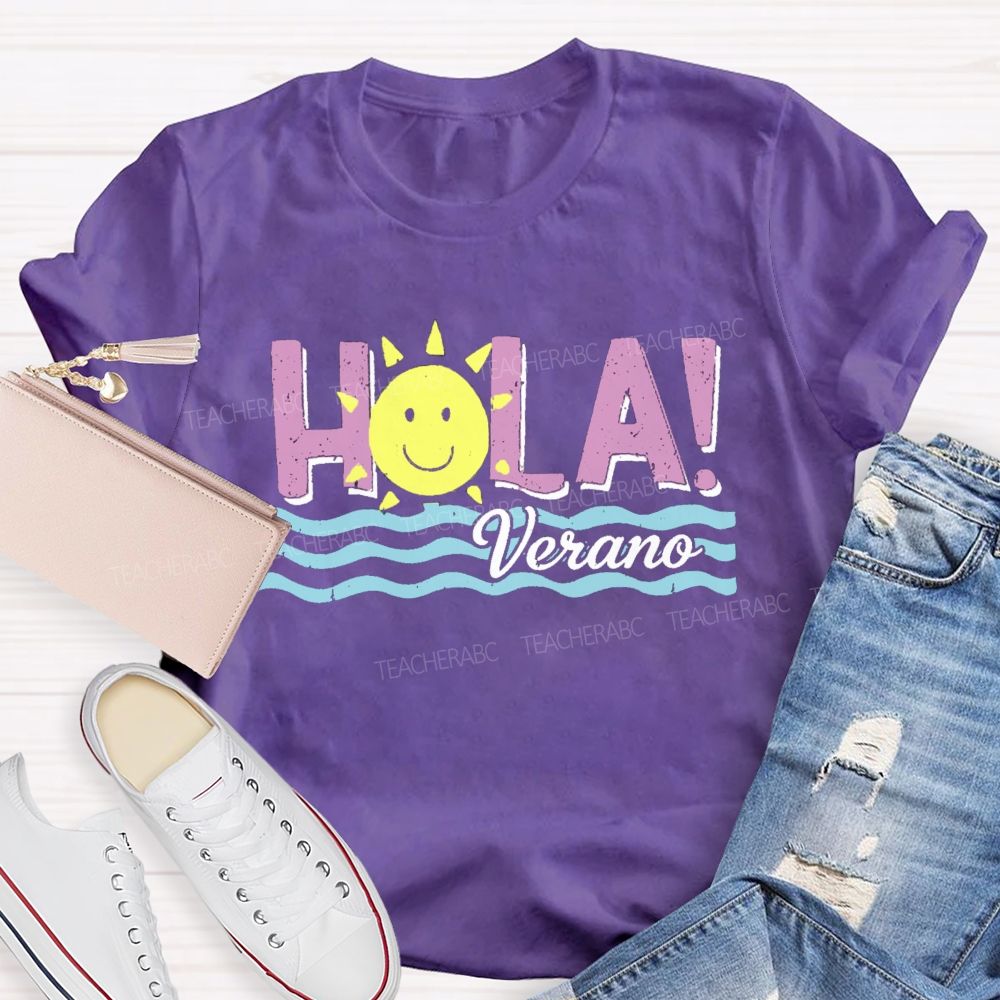 Hola Verano Sunshine Teacher T-shirt
