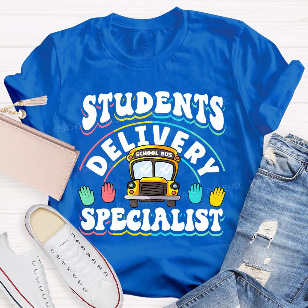 Students Delivery Specialist Letters Graphics Teacher T-shirt