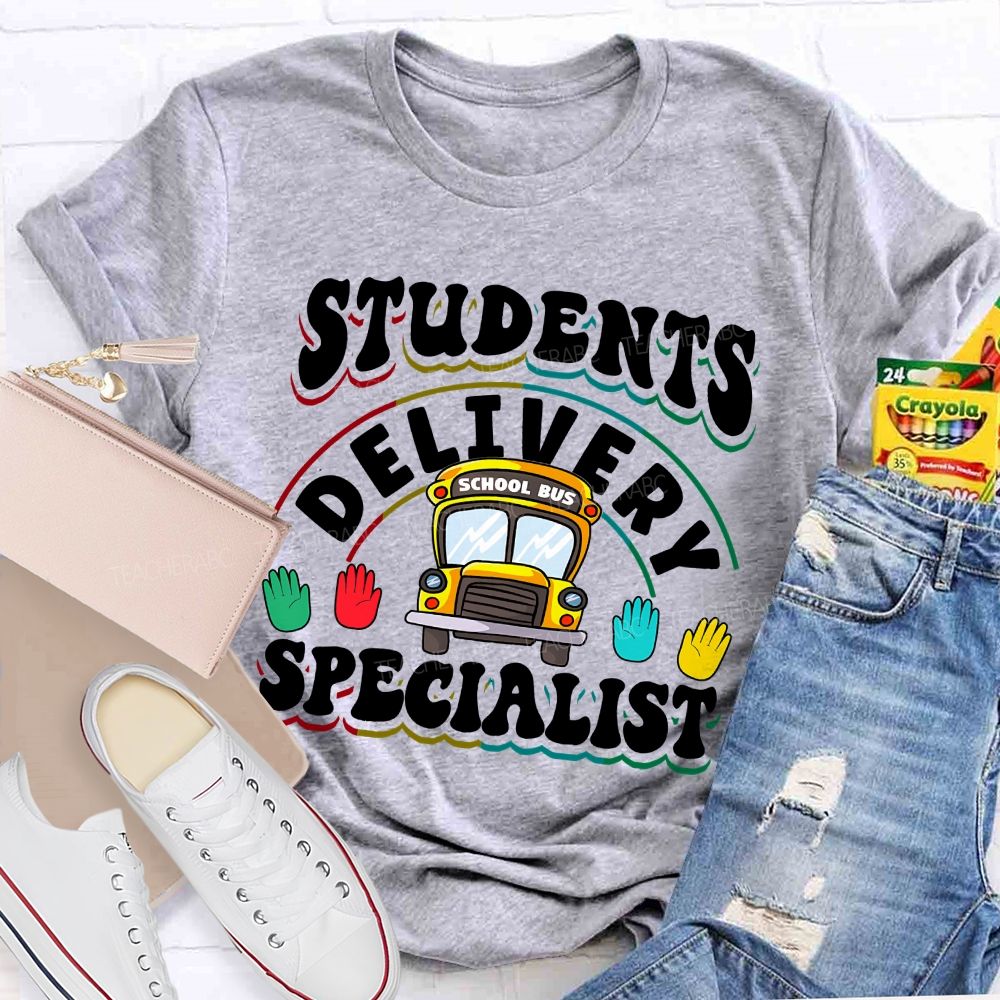Students Delivery Specialist Letters Graphics Teacher T-shirt
