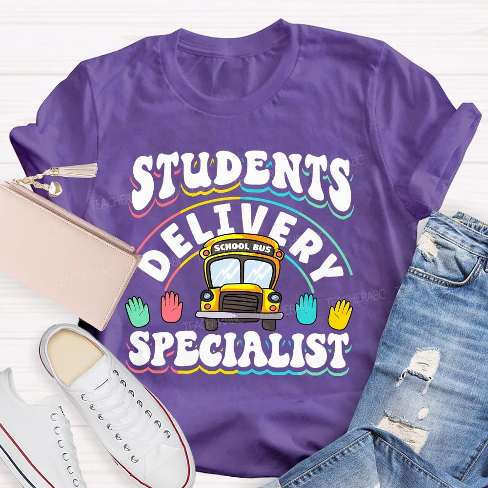 Students Delivery Specialist Letters Graphics Teacher T-shirt