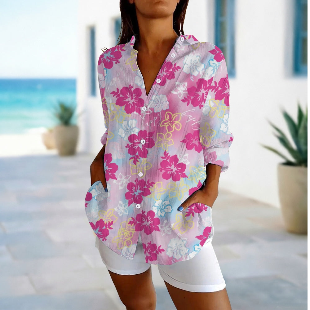 Pink Floral Blouse