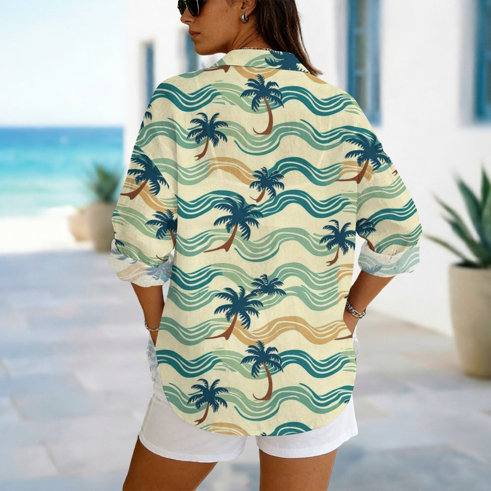 Summer Vacation Floral Blouse