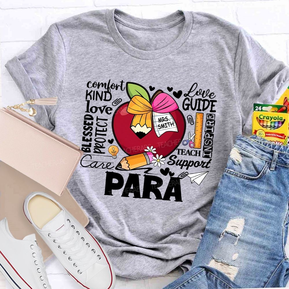 Para Comfort Love Care Support Protect Teach Teacher T-shirt