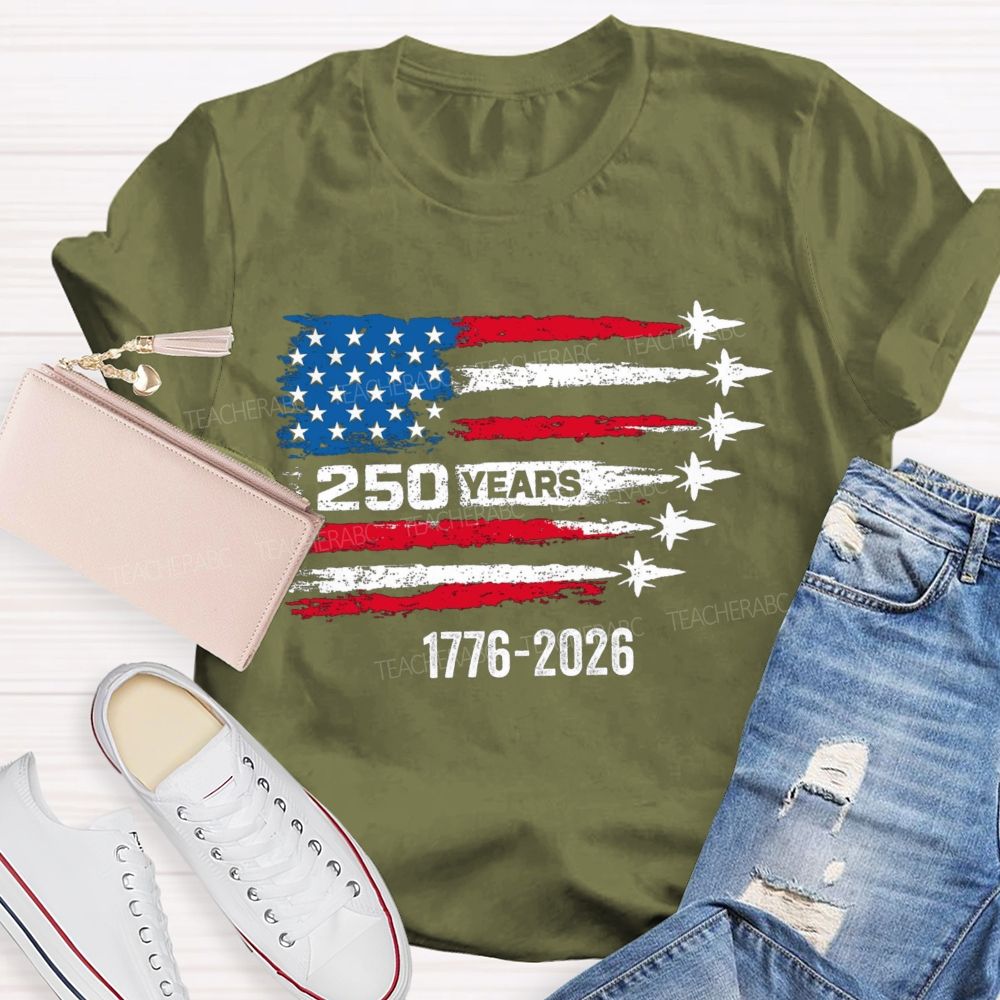 250 Years Stars And Strips Teacher T-shirt