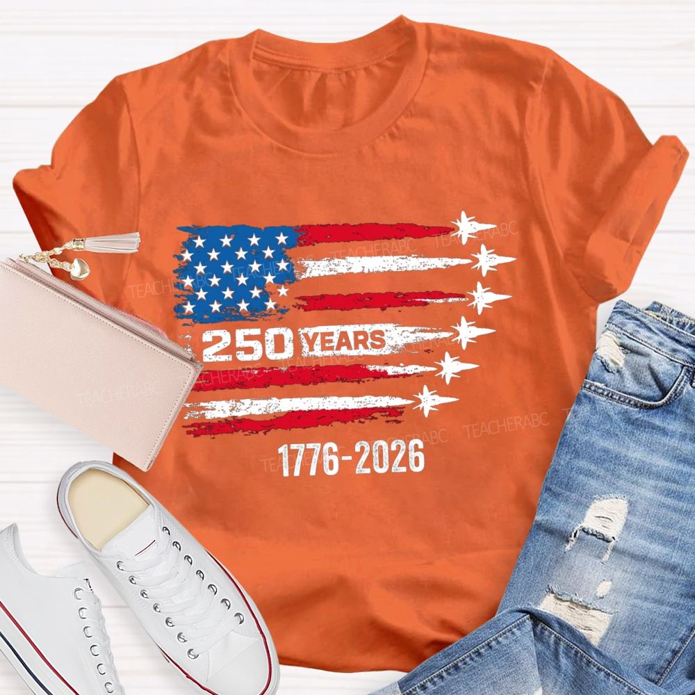 250 Years Stars And Strips Teacher T-shirt