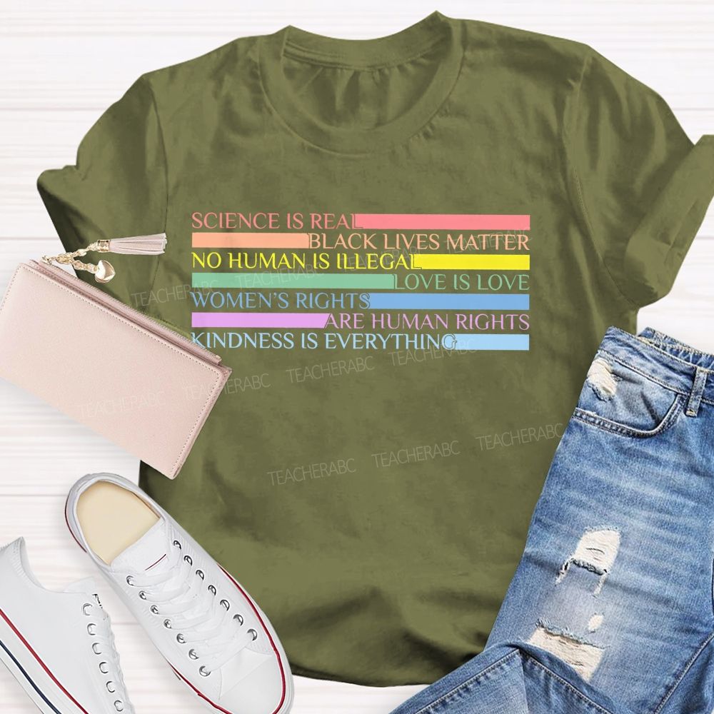Science Is Real Black Lives Matter Teacher T-shirt