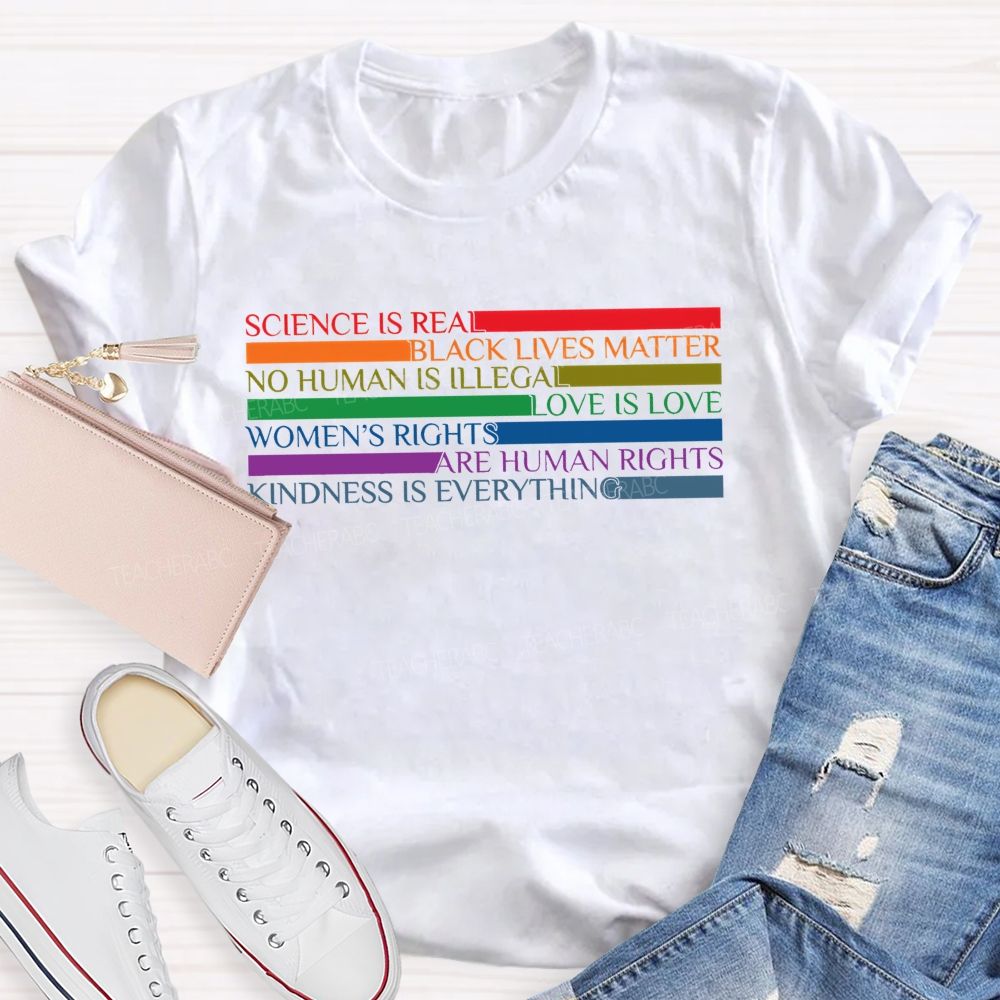 Science Is Real Black Lives Matter Teacher T-shirt