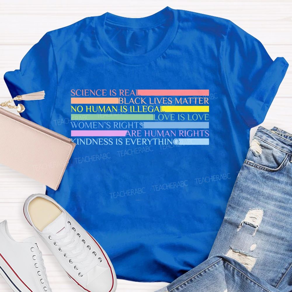 Science Is Real Black Lives Matter Teacher T-shirt
