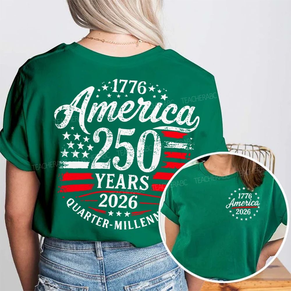 America 250 Years Double Printed T-shirt