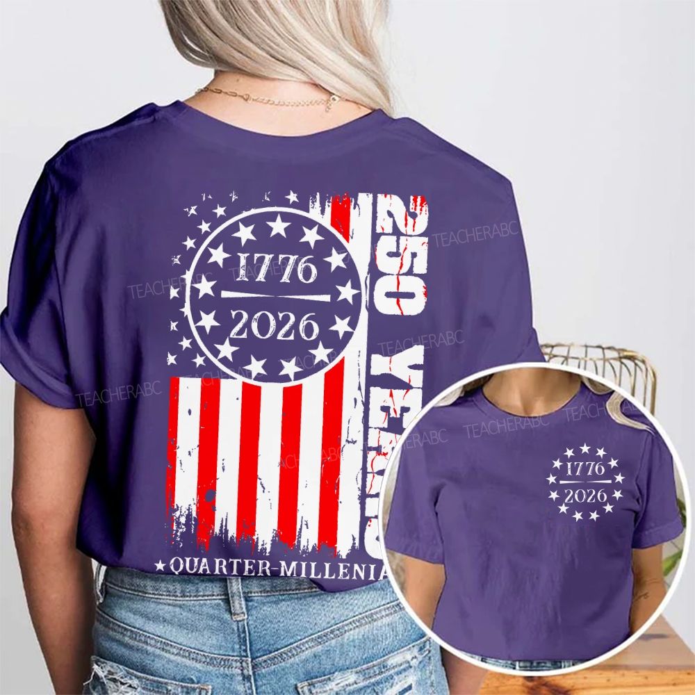 250 Years Quarter-Millennial Double Printed T-shirt