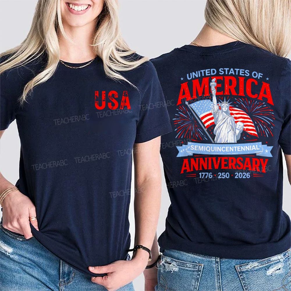 United States Of America Double Printed T-shirt