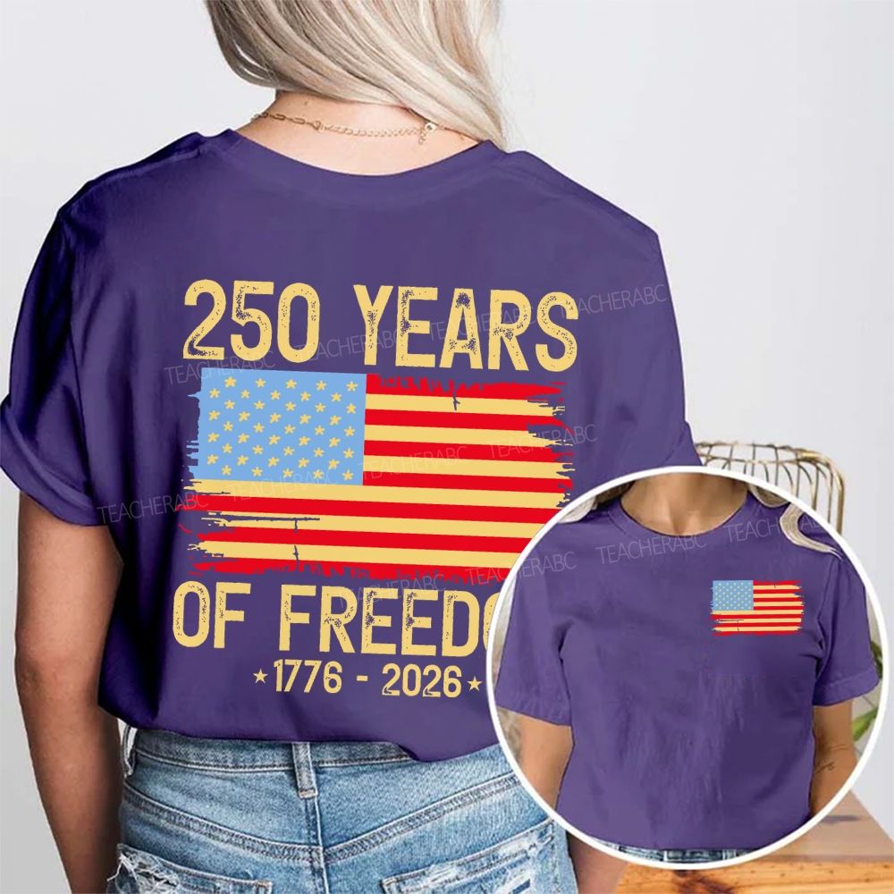 250 Years Of Freedom Double Printed T-shirt