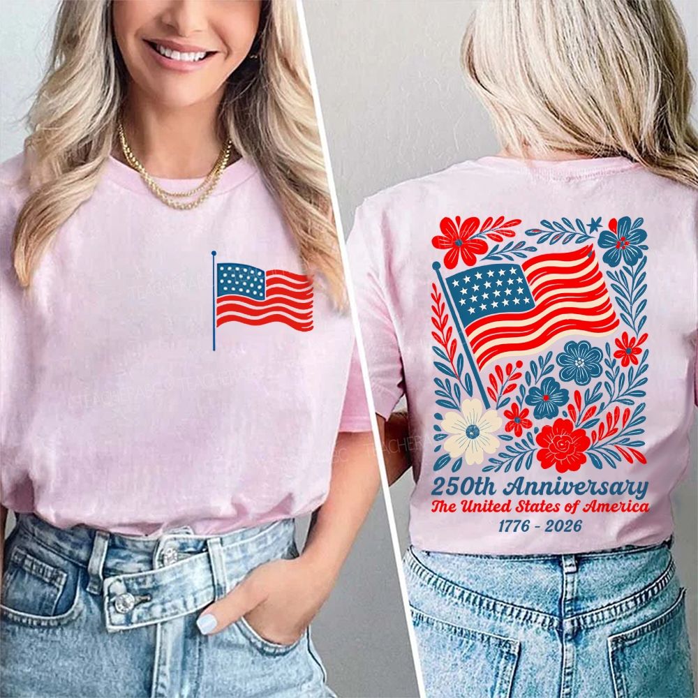 250th Anniversary The United States Of America Double Printed T-shirt