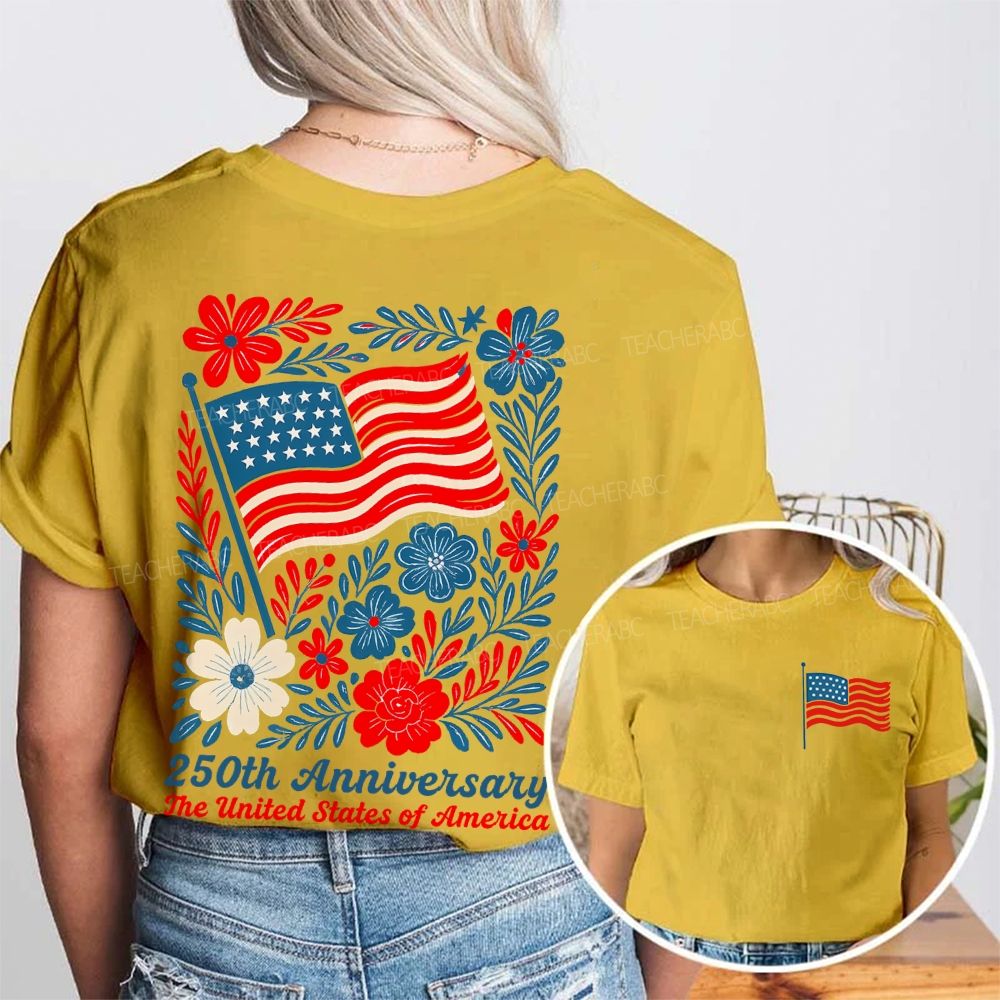 250th Anniversary The United States Of America Double Printed T-shirt