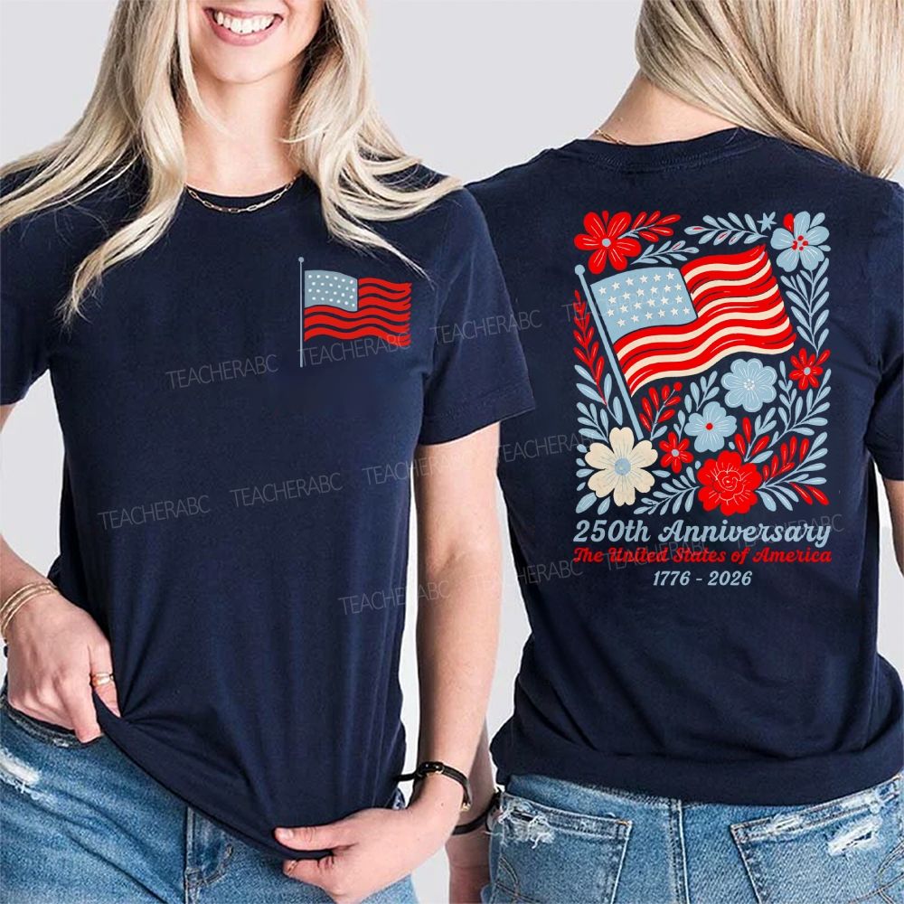 250th Anniversary The United States Of America Double Printed T-shirt
