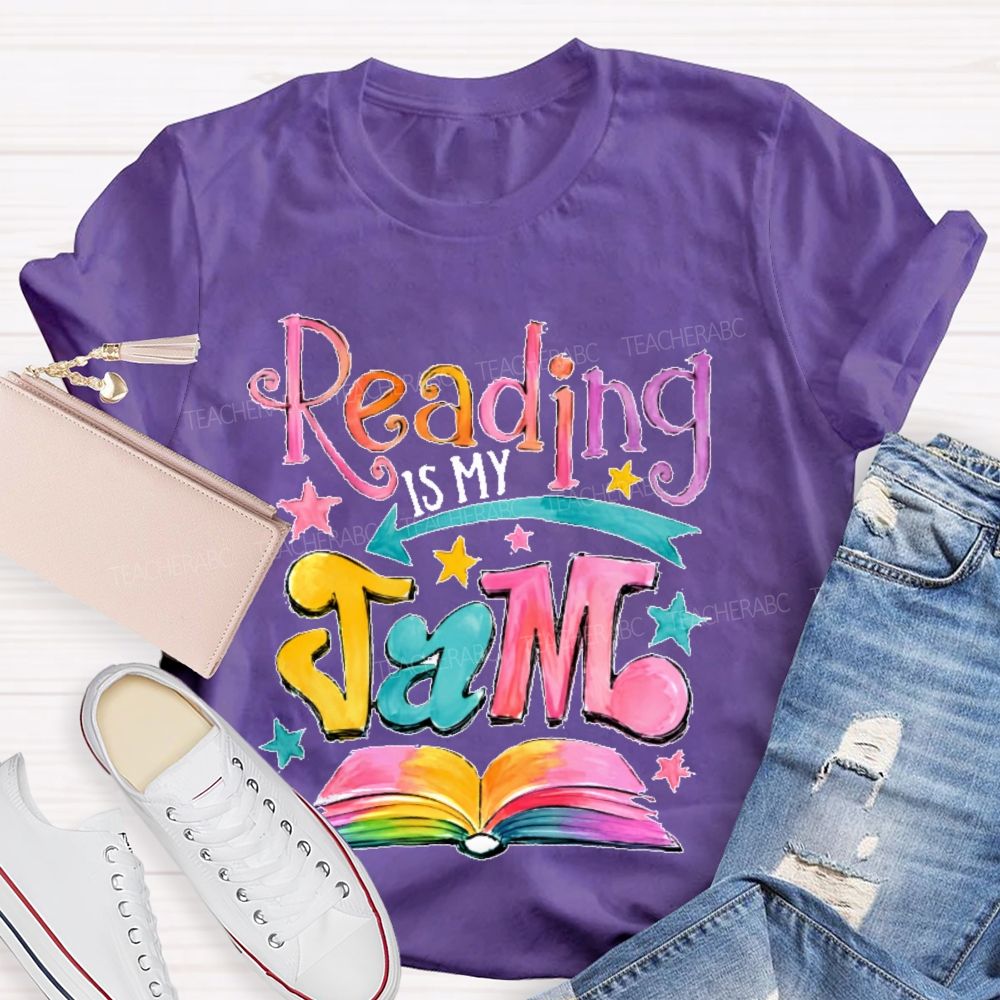 Reading Is My Jam Teacher T-shirt