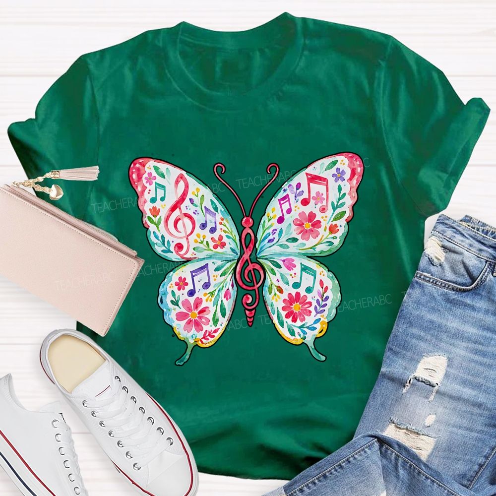 Music Teacher Heart Full Of Melody Teacher T-shirt