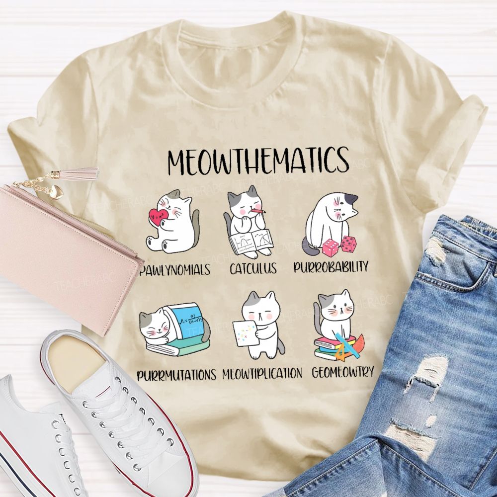 Meowthematics Teacher T-shirt