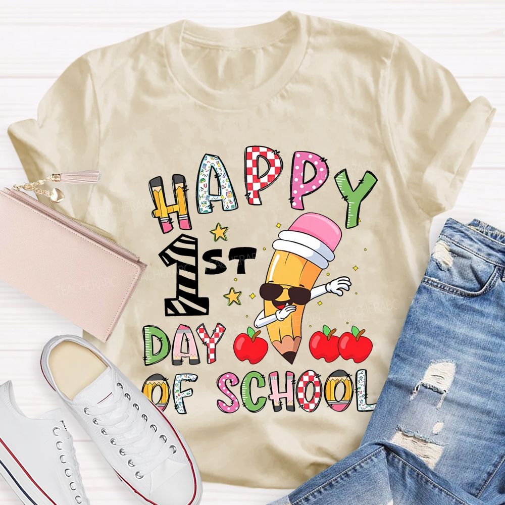 Happy 1st Day Of School Teacher T-shirt