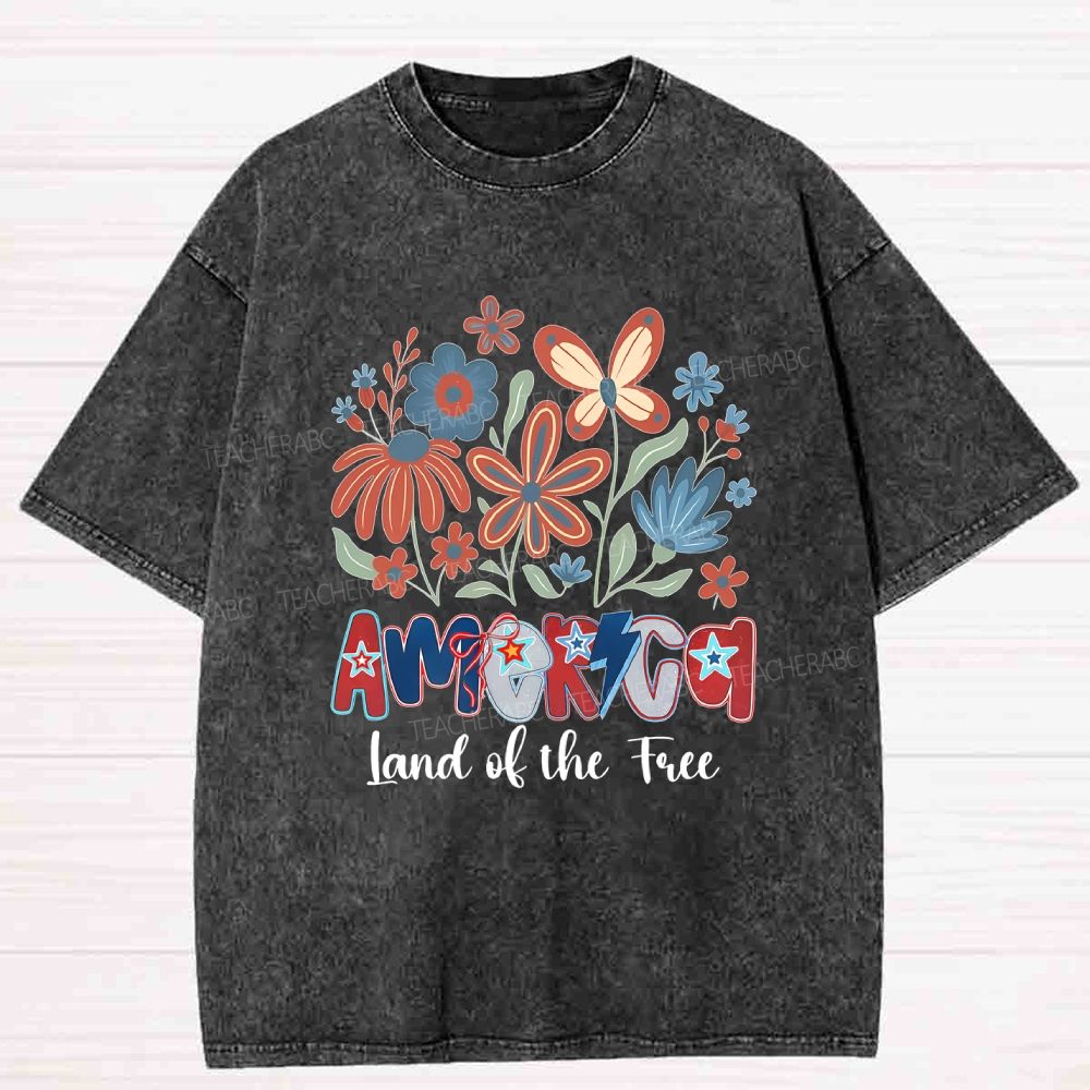 Land Of Free Washed T-shirt