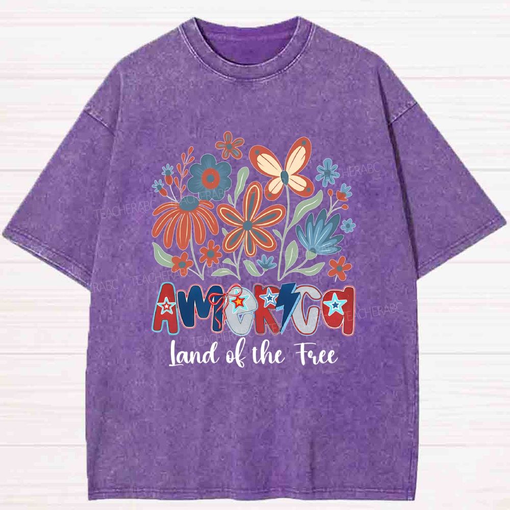Land Of Free Washed T-shirt